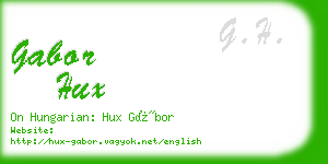 gabor hux business card